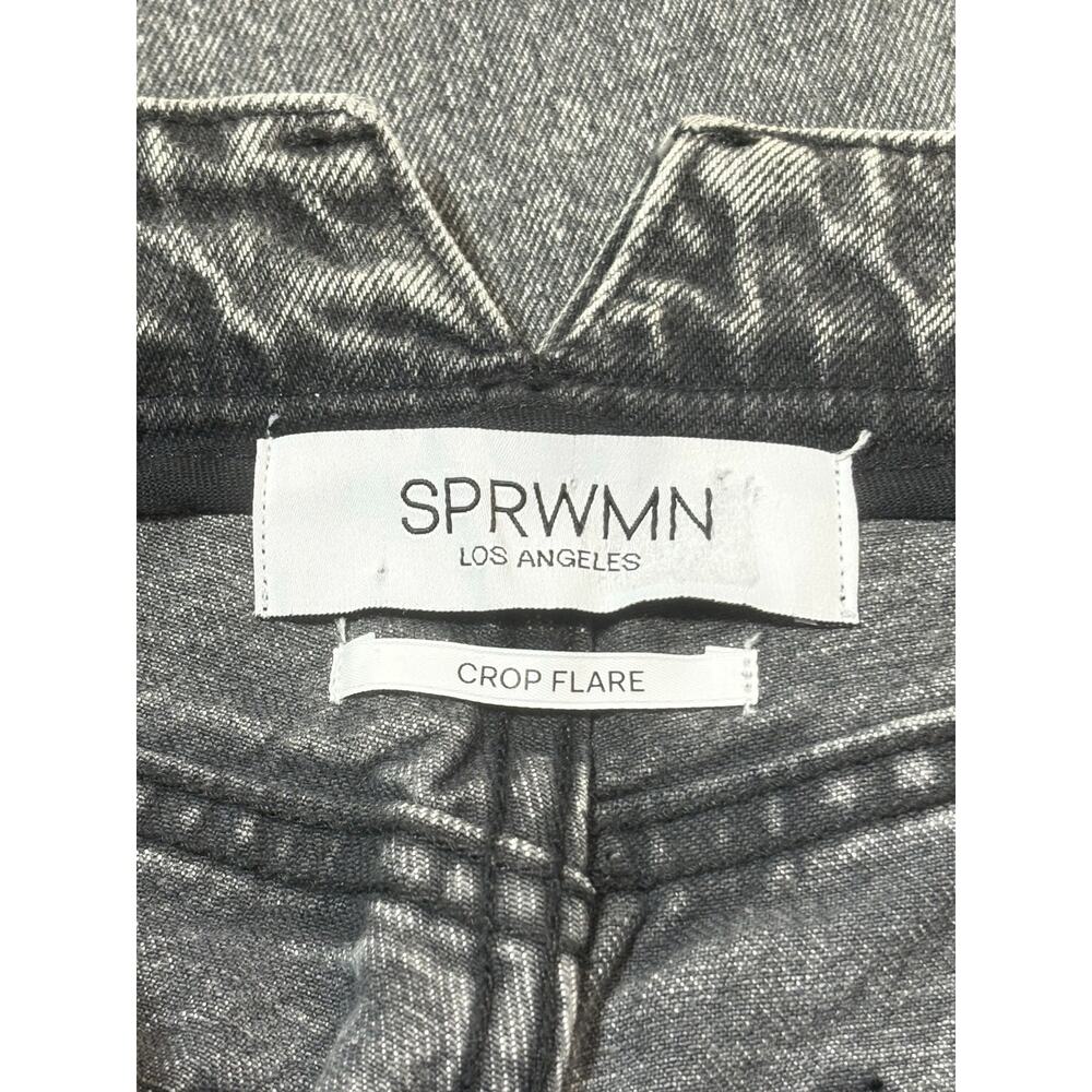SPRWN Jeans Charcoal Cropped Flare Size 26 - Picture 3 of 4
